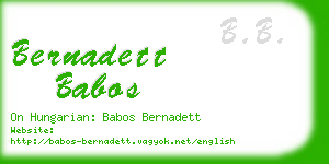 bernadett babos business card